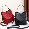 Cartera balde de gamuza vintage