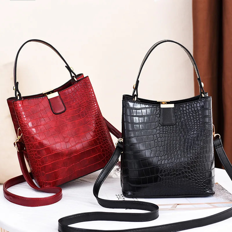 Cartera balde de gamuza vintage