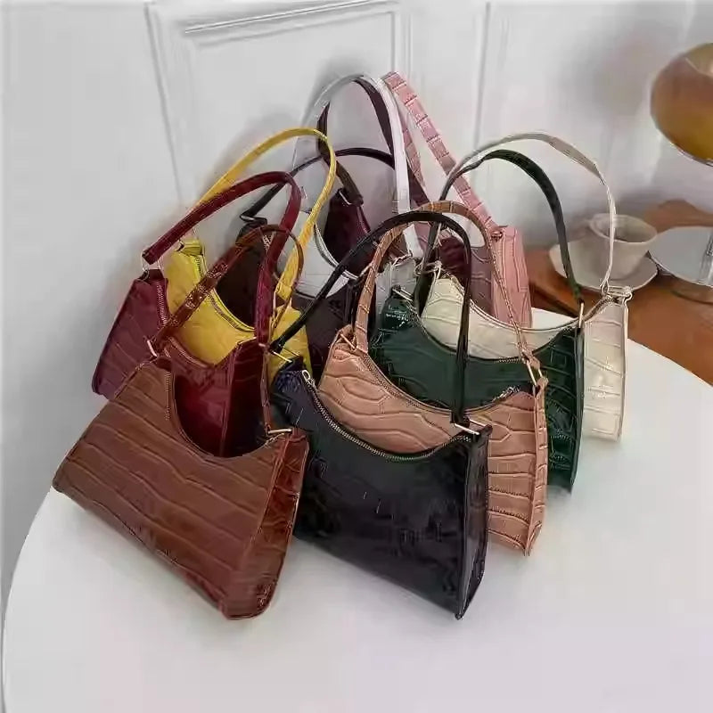 Cartera Bajo Brazo Animal Print Cocodrilo – Símil Cuero