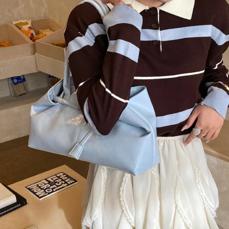 Cartera Tote Plisada – Cuero Blandito