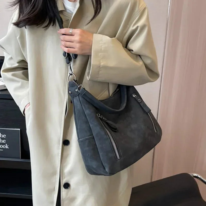 Cartera Hobo Cruzada – Símil Cuero Mate