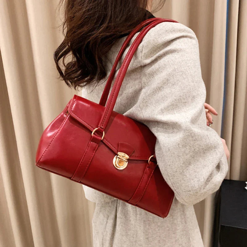 Cartera Tote Retro Estilo Inglés – Bajo Brazo Vintage