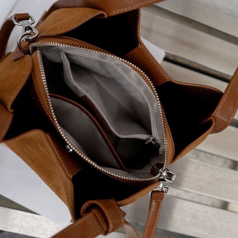 Cartera Balde de Gamuza Genuina – Vintage Premium