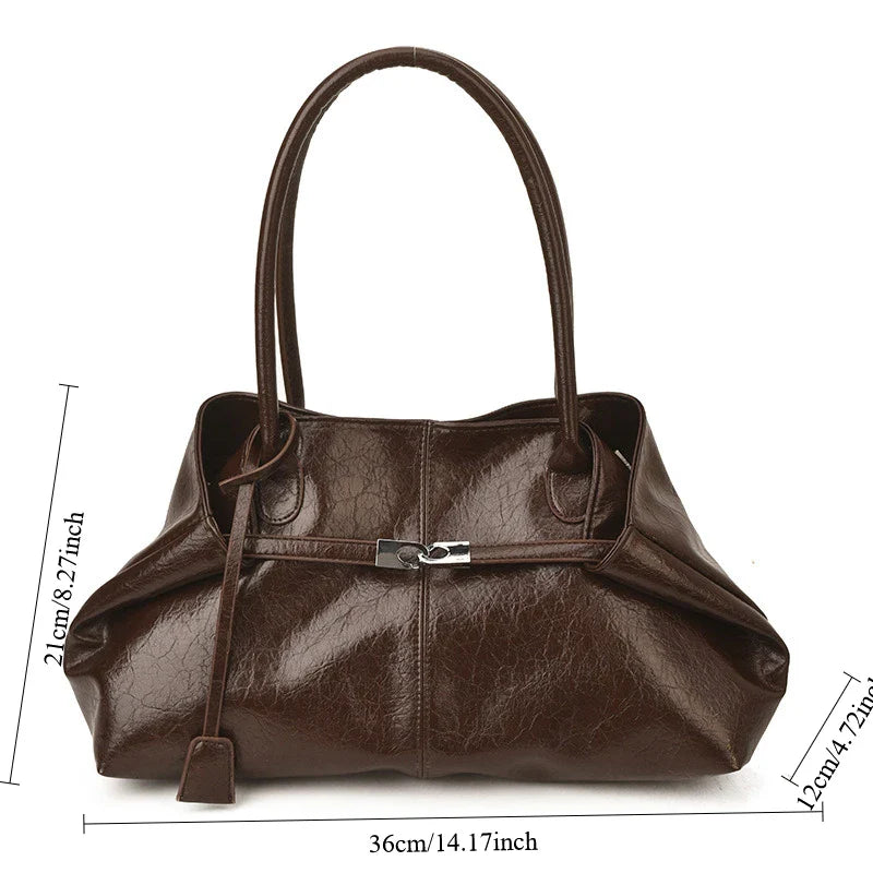 Cartera Tote Plisada – Cuero Blandito